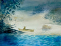 Canoe in the Mist